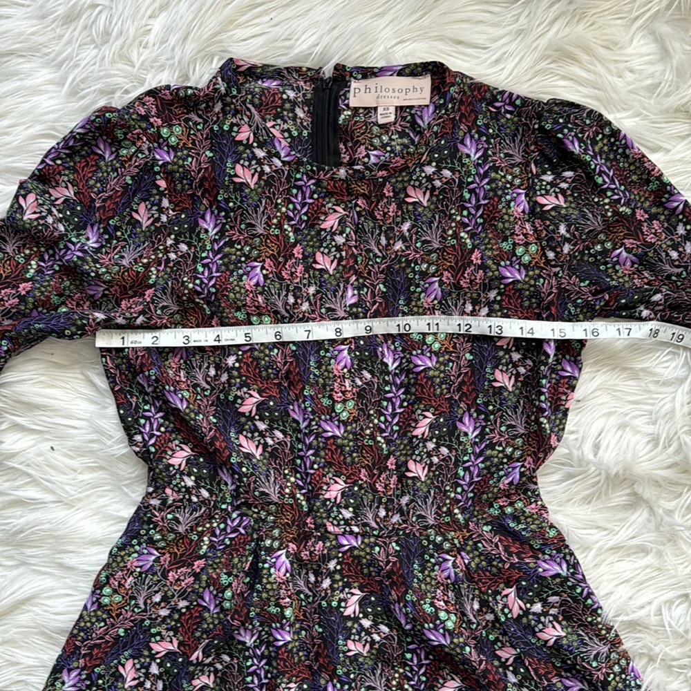 Philosophy Keyhole Floral Ruffle Dress Size XS - Picture 11 of 12